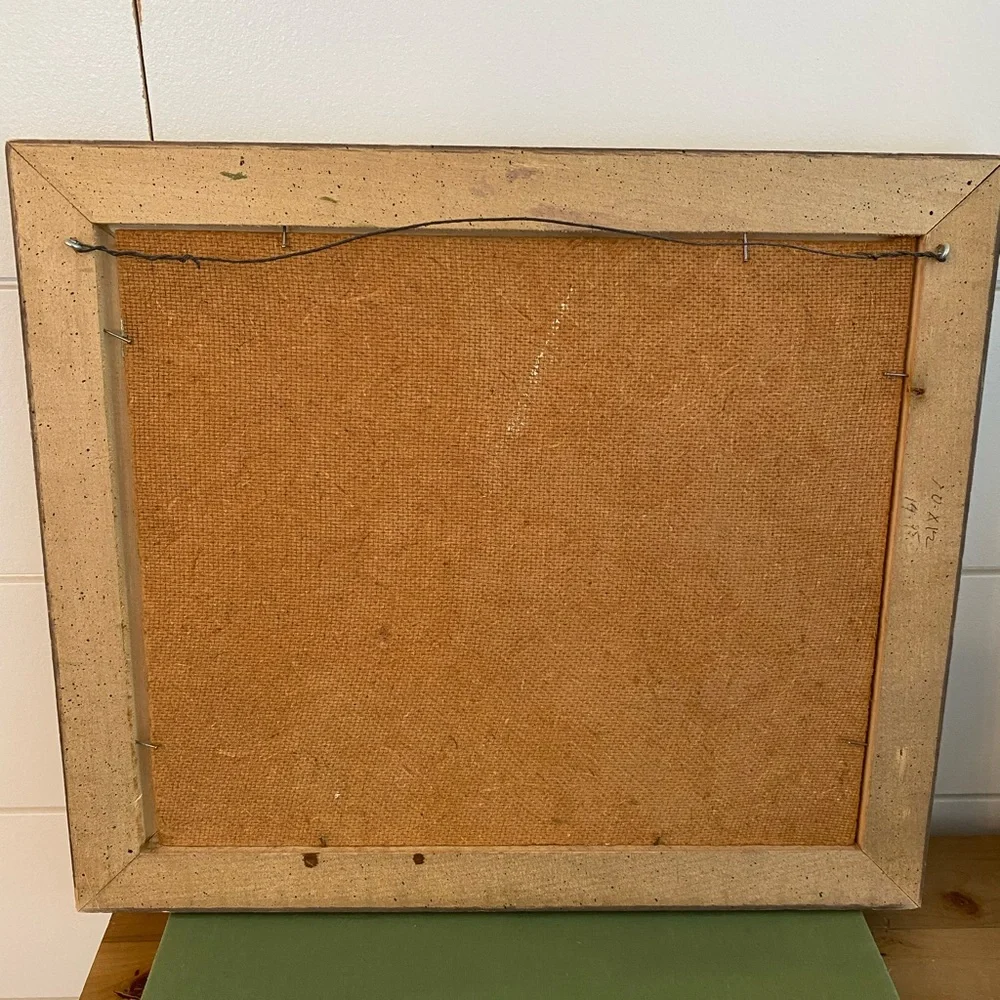 Vintage Original Oil Painting Fall Spring Farm Barn Landscape Signed M Millard - Picture 8 of 11